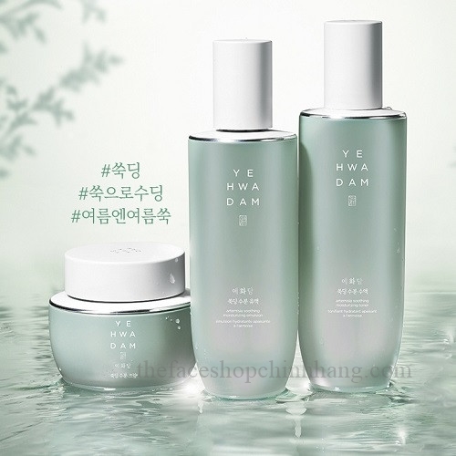 Bộ dưỡng da cấp ẩm dịu da Yehwadam Artemisia Soothing Moisturizing The Face Shop (3SP)